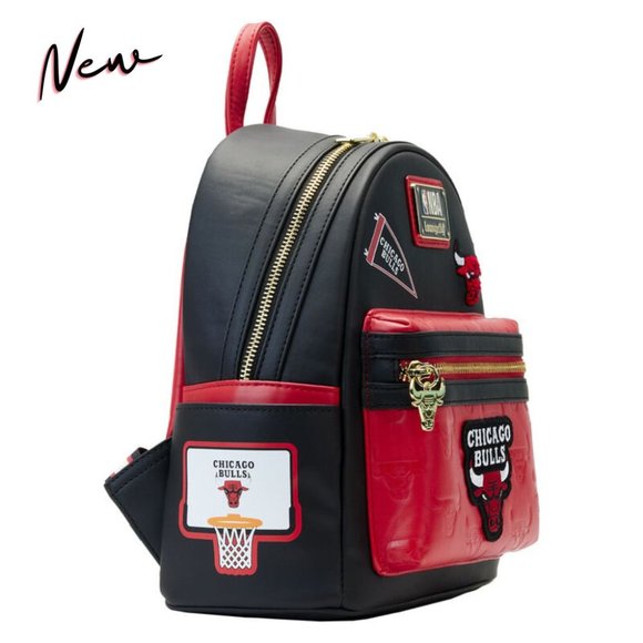 Loungefly - NBA Chicago Bulls Patch Icons Mini Backpack - Picture 3 of 7